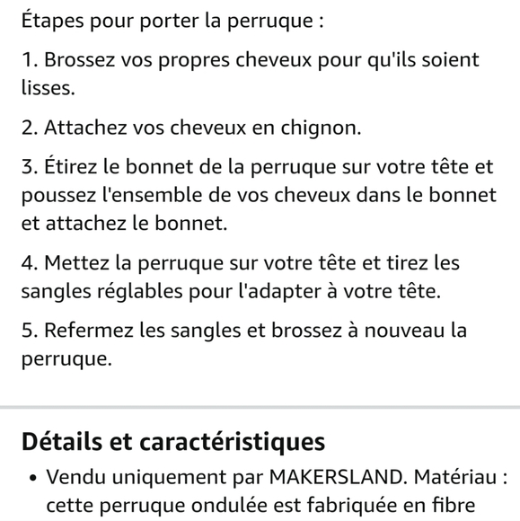 Black short wig with bangs and hairnet - Picture 7 of 9